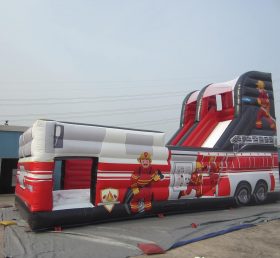 T8-316 Firetruck Themed Inflatable Dry S...