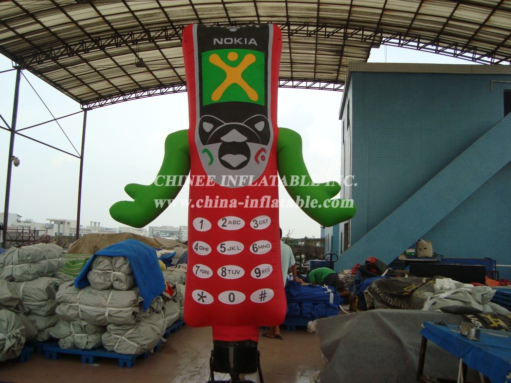 D2-48 Air Dancer Inflatable Mobile Phone Tube Man For Advertising