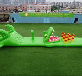 T10-109 Crocodile Theme Inflatable Obsta...