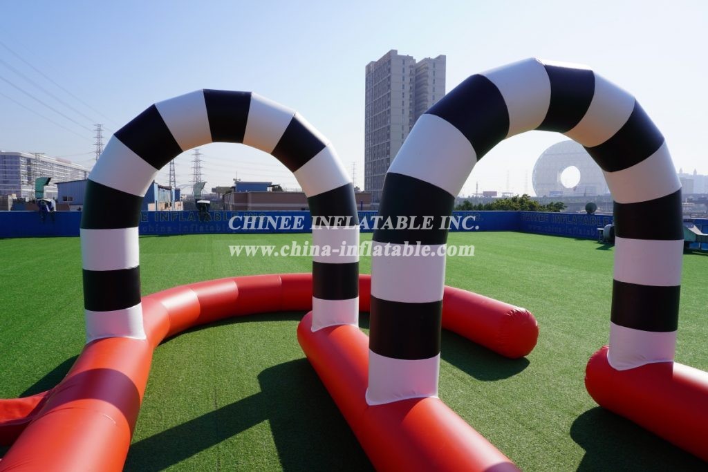 T11-636 Inflatable Racing Track Inflatable Go Kart Race Track