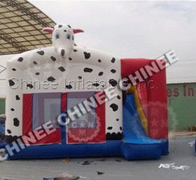 T5-104 Cow Bouncy Castle Combo With Slid...