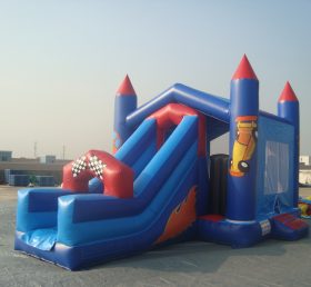 T8-174 Car Themed Inflatable Castle Slid...