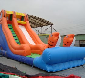 T8-214 Giant Cartoon Inflatable Dry Slid...