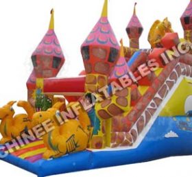 T8-407 Giant Cartoon Inflatable Castle W...