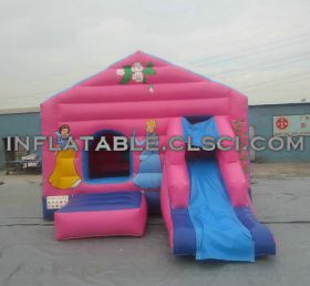 T2-685 Princess Jumping Castle With Slid...
