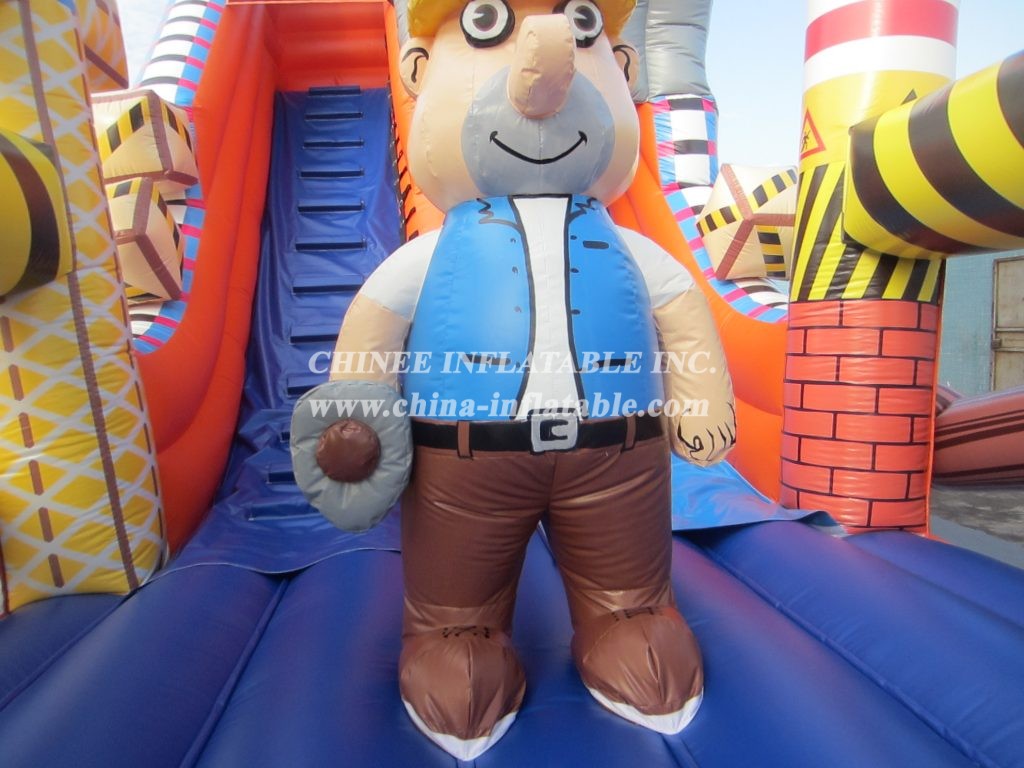 T8-1497 Bob The Builder Inflatable Slide