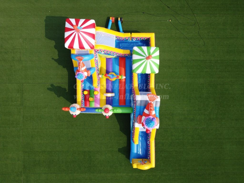 T6-438 Circus Themed Castle Large Clown Slide