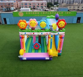 T2-3298 Smiley Flower Theme Bouncy Castl...