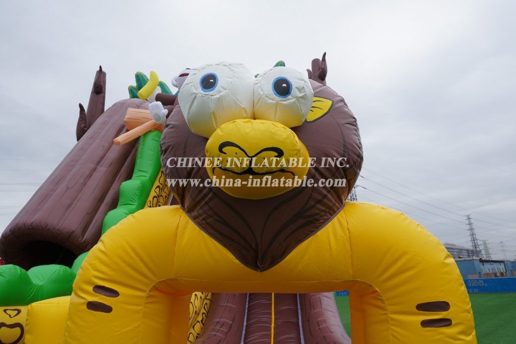 T8-1451 Inflatable Slide Jungle Theme Giant Slide