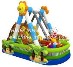 T8-1463 Pirate Ship Game Inflatable Slid...