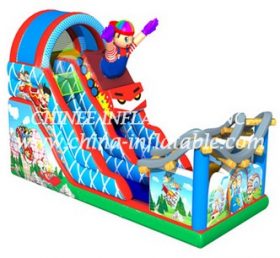 T8-1521 Cartoon Jumping Slide Kids Infla...