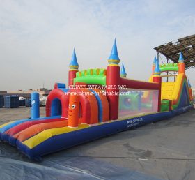 T7-272 Castle Obctacle Course Bouncer Ju...