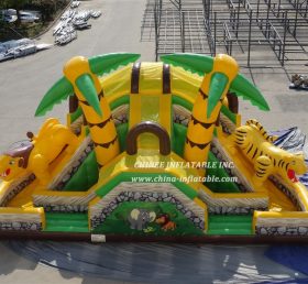 T8-1550 Jungle Themed Inflatable Dry Sli...