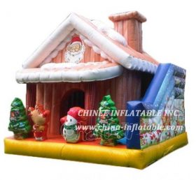 T2-3472 Santa’S House Bounce House Wit...