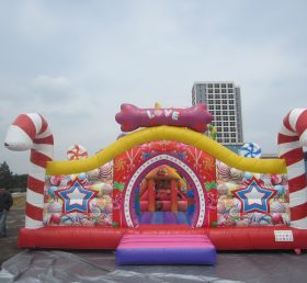 T2-3492 Candy Inflatable Playground Func...
