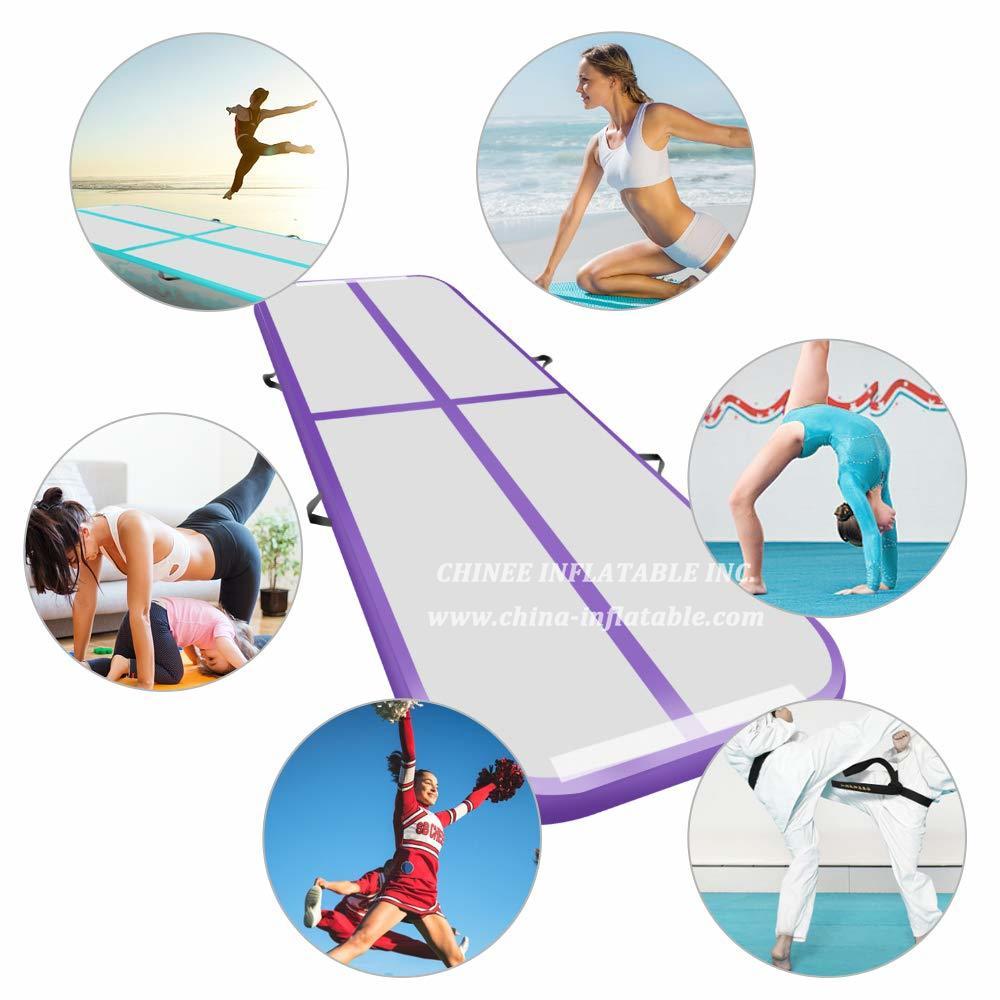 AT1-003 Inflatable Gymnastic Airtrack Tumbling Yoga Air Trampoline Track For Home Use Gymnastics Training Taekwondo Cheerleading 1M*0.6M