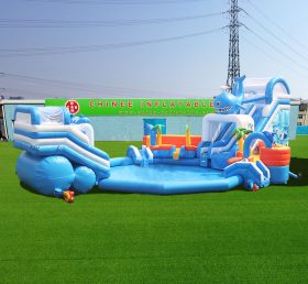 Pool2-713 Whale Inflatable Water Slide P...