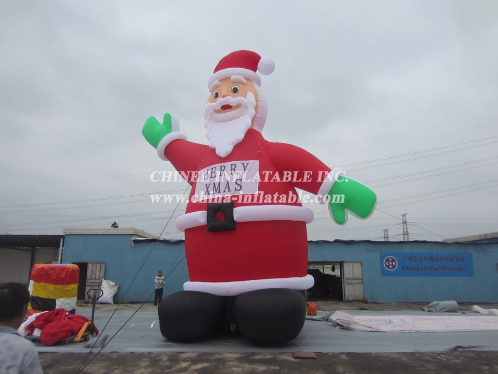 C1-115 8M Height Outdoor Giant Inflatable Christmas Santa Claus Decoration