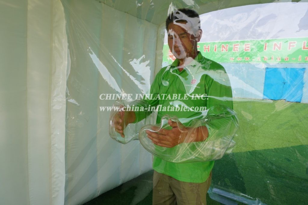 Tent2-1006 Inflatable Sealed Tent With Internal Transparent Partition