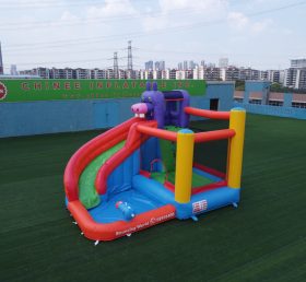 T8-3809 Kids Hippo Water Slide Bounce Ho...