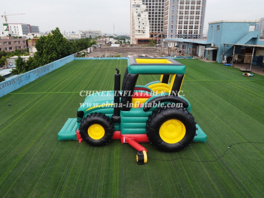 T2-3620 Tractor Bouncy Castle Inflatable Combo Slide Trailer Obstacle Course