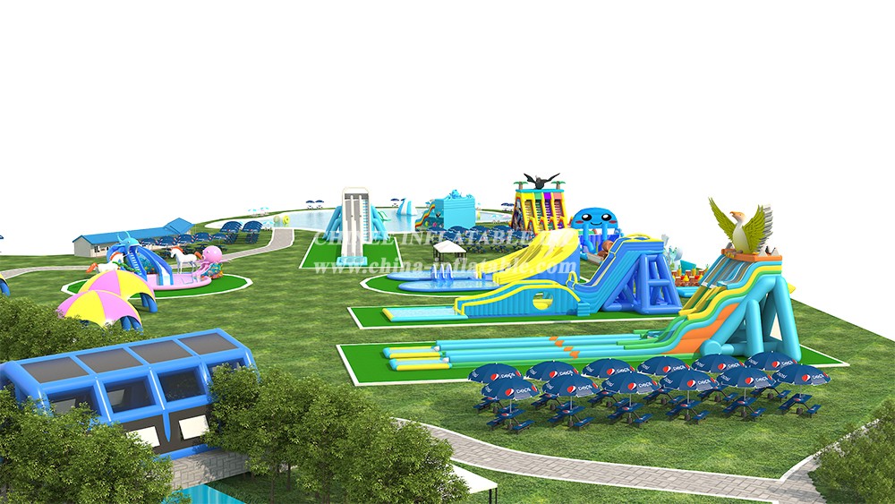 IS11-4017 Giant Inflatable Zone Amusement Park