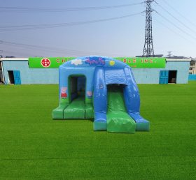 T2-4051 Green Peppa Pig Box Jump And Sli...