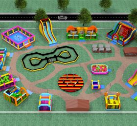 IS11-4024 Inflatable Zone Amusement Park...