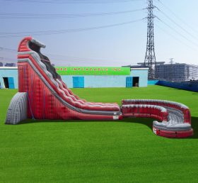 T8-4035 32 Ft Twisted Magma Water Slide