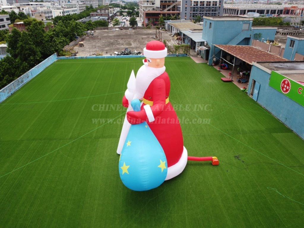 C1-223 8M Height Inflatable Santa Claus With Gift