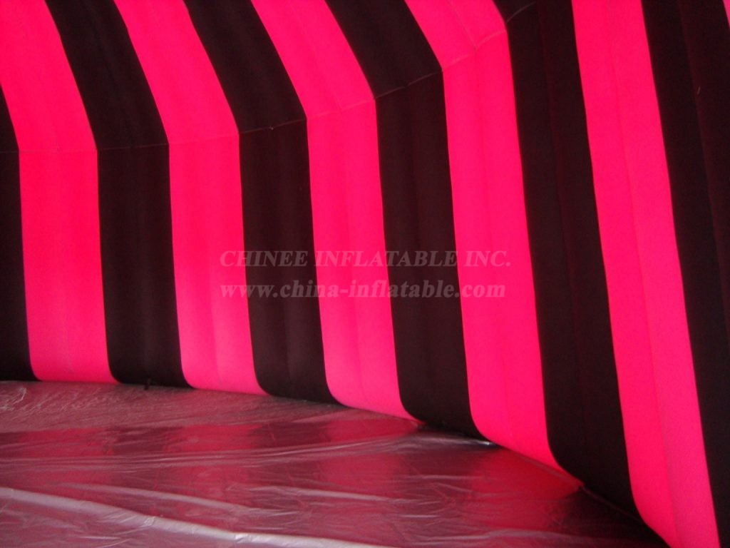 Tent1-370B Black And Pink Inflatable Dome