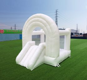 T2-3554 White Wedding Bounce House With ...