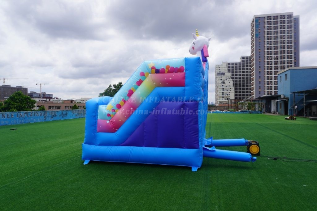 T2-6001 Unicorn Bouncy Castle With Slide