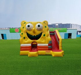 T2-4377 Spongebob Bouncy Castle With Sli...