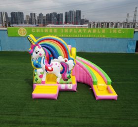 T2-6007 Unicorn Bouncy Castle With Slide...