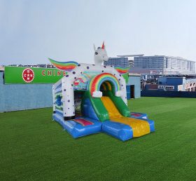 T2-4512 Rainbow Unicorn Bouncy Castle Wi...