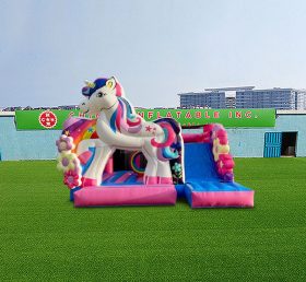 T2-4777 Unicorn Bouncy Castle With Slide