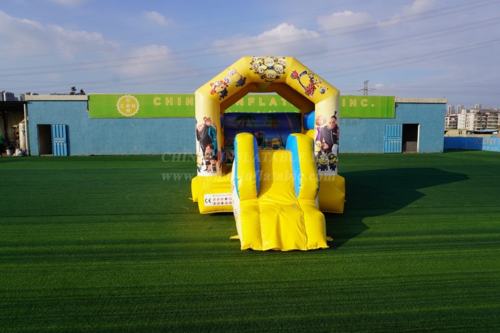 T2-2723J Minions Theme Kids Bouncy Castle With Slide