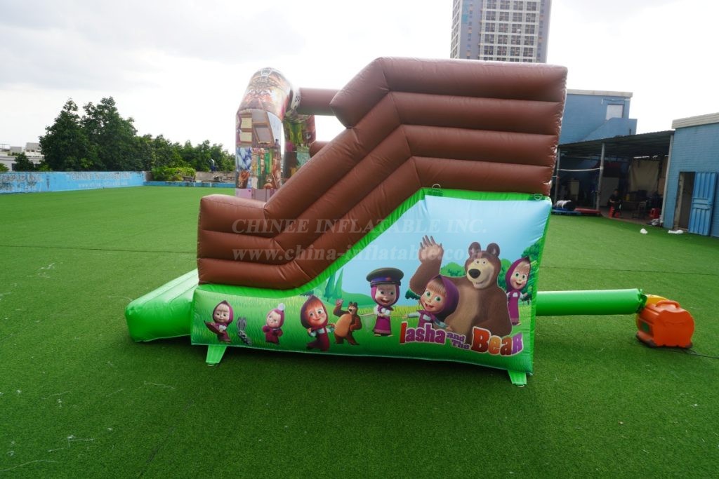 T2-3249C Masha and The Bear Bounce House & Slide