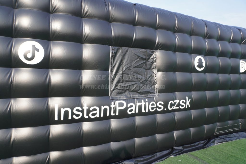 Tent1-704D Black Party Tent Inflatable Cube Tent