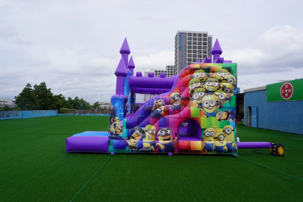 T5-673B Minion theme bouncy castle with slide