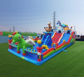 T6-1161 Unicorn inflatable slide combina...