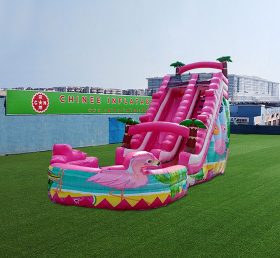 T8-4584 Infaltable Flamingo Water Slide ...