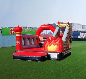 T2-7005 Bouncy Castle Fire Truck with Sl...