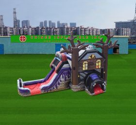 T2-7038 Haunted house bounce house with ...
