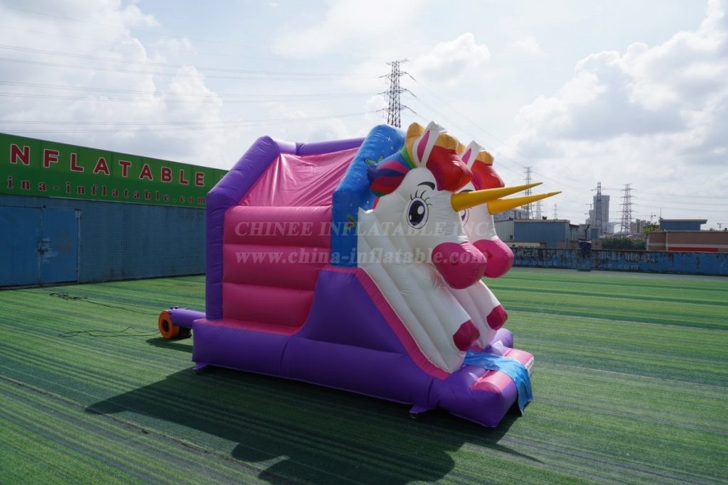 T2-4136A Unicorn Bouncy Castle with Slide