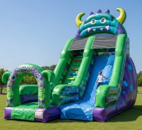 T8-8226 Monster Theme Inflatable Dry Sli...