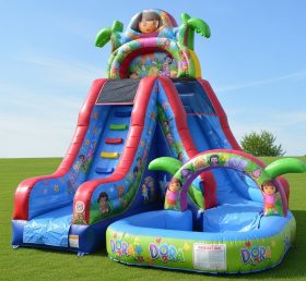 T8-8441 Dora Theme Inflatable Water Slid...