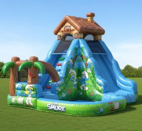 T8-8559 The Smurfs Theme Inflatable Wate...