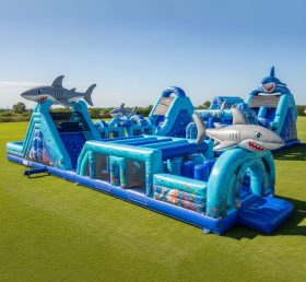 T7-3663 Shark Inflatable Obstacle Course...